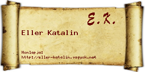 Eller Katalin névjegykártya